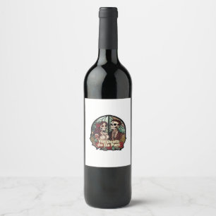 Valentines Till Death Do Us Part Classic Look Wine Label