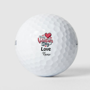 Valentine's to golfer with love you golf balls