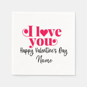 Valentine's to golfer with love you napkin