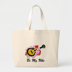 Valentine's Ukulele Large Tote Bag