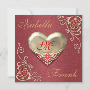 Valentines Wedding Invitation with Gorgeous Heart