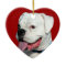 Valentine's White Boxer dog ornament