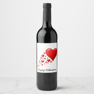 Valentine's Wine Bottle Label (8.9 cm x 10.2 cm)