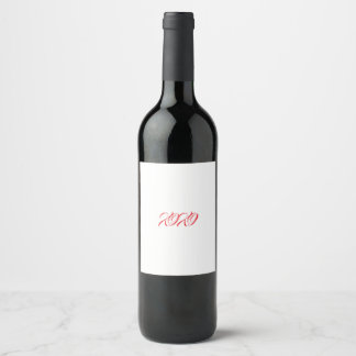 Valentine's Wine Bottle Label (8.9 cm x 10.2 cm)