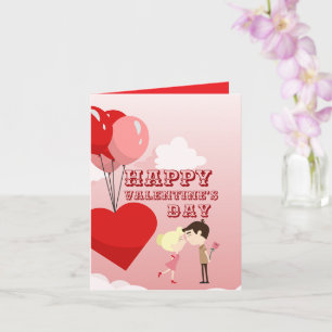 Valentine's with balloons card