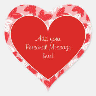 Valentine's "With Love" Hearts - Sticker