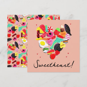 Valentines You Are So Sweet candy heart Holiday Ca Card