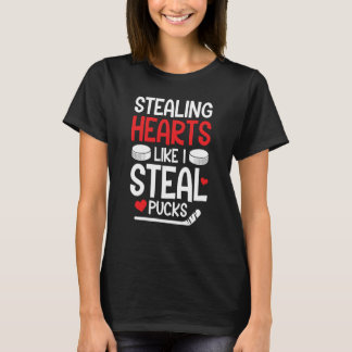 Valentineu2019s Day Hockey Stealing Hearts Like I T-Shirt