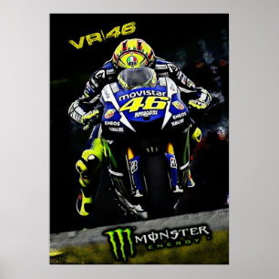 valentino rossi, moto gp legend, the doctor 46, poster