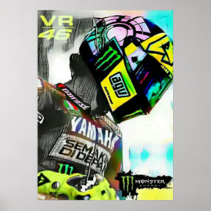 valentino rossi, moto gp legend, the doctor 46, poster