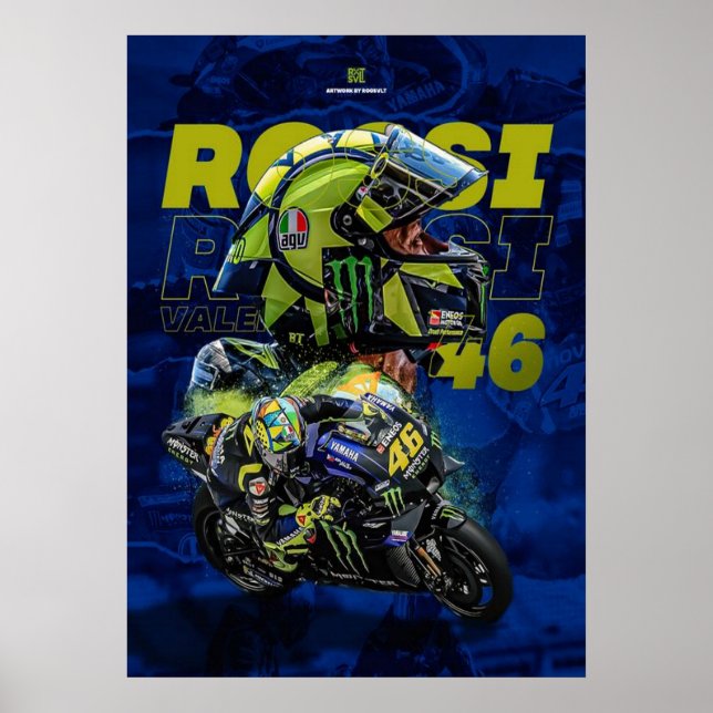 valentino rossi, moto gp legend,    the doctor 46, poster (Front)