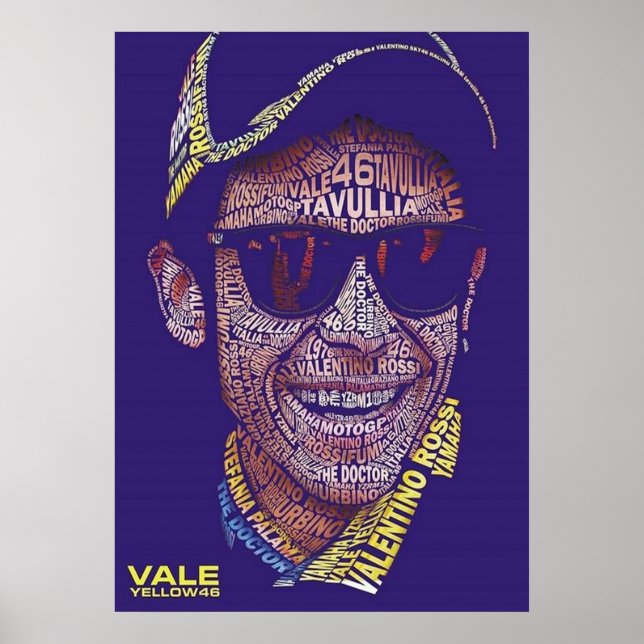 valentino rossi, moto gp legend,    the doctor 46, poster (Front)