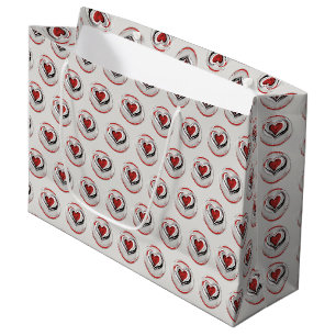 Valentinstag, zwei rote Herzen - Large Gift Bag