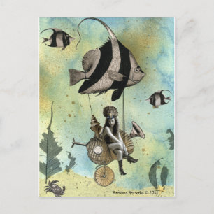Valenzia & her Angelfish Racer Postcard
