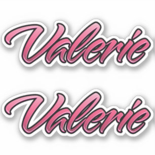 Valerie faded pink sticker Sticker Stickerset