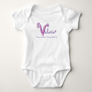 Valerie girls name & meaning V monogram shirt