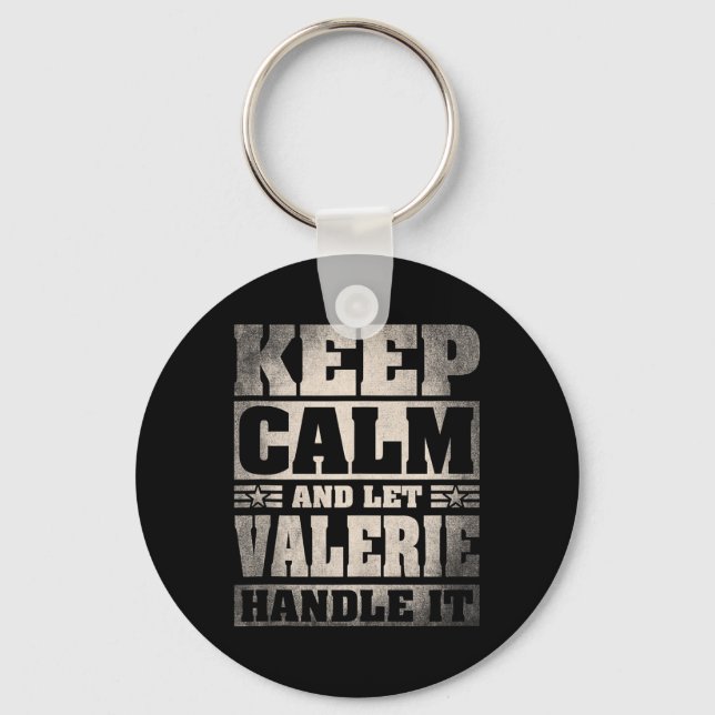 Valerie Name Personalised Valerie First Name  Key Ring (Front)
