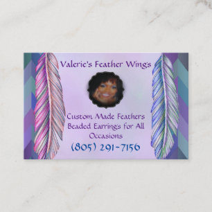 Valerie's Feather Wings Business Card