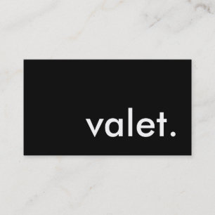 valet. business card