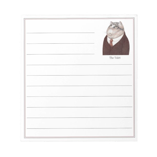 VALET CAT 5.5x6 Notepad + Lines (Front)