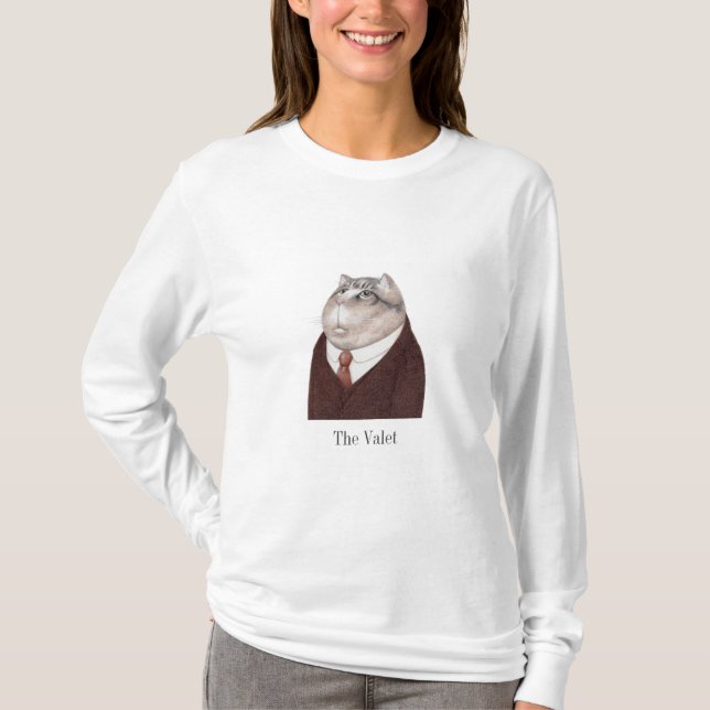 VALET CAT Women's Basic Long Sleeve Shirt  (Front)