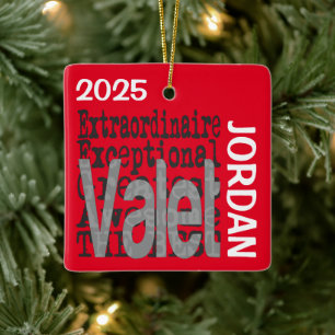 Valet Extraordinaire CUSTOM Ceramic Ornament