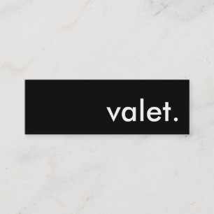 valet. mini business card