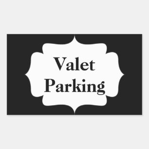 Valet Parking Rectangular Sticker