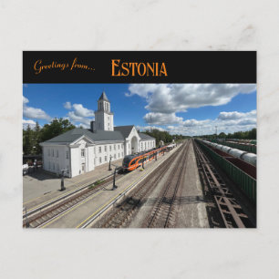 Valga Station Estonia Postcard