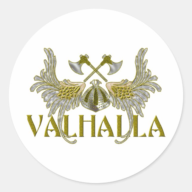 Valhalla Classic Round Sticker (Front)