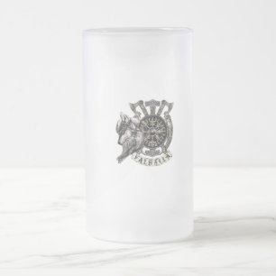 Valhalla Frosted Glass Beer Mug