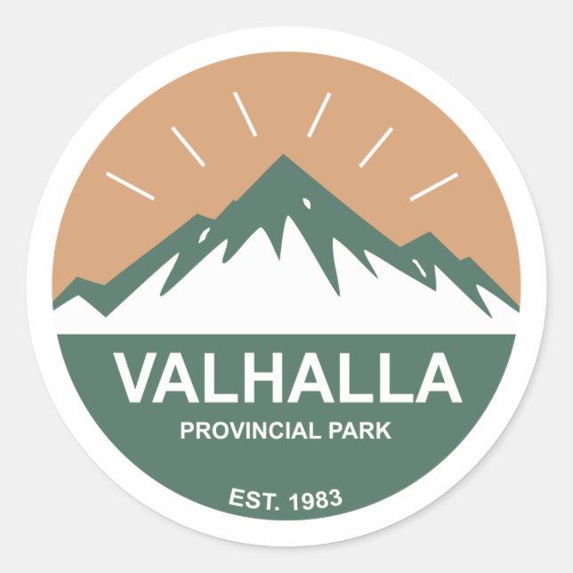 Valhalla Provincial Park Classic Round Sticker (Front)