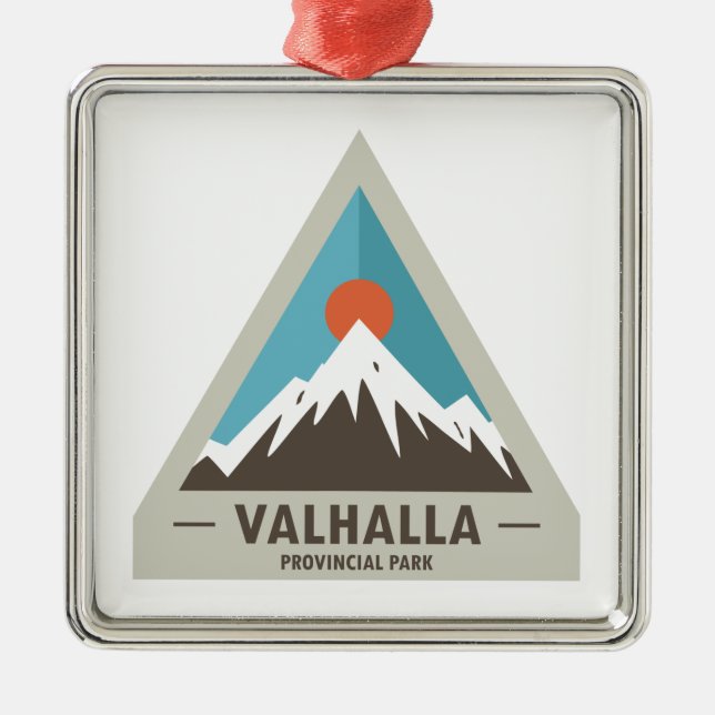 Valhalla Provincial Park Metal Tree Decoration (Front)