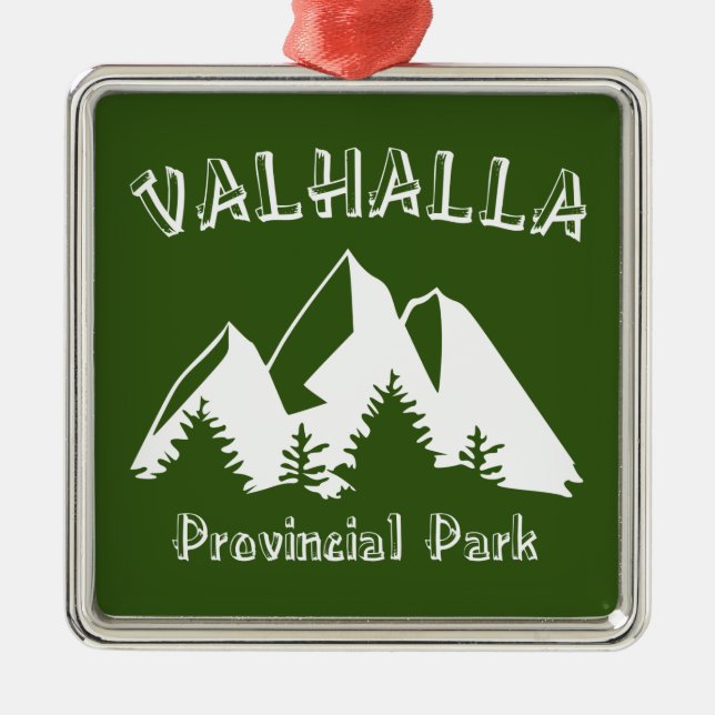 Valhalla Provincial Park Metal Tree Decoration (Front)