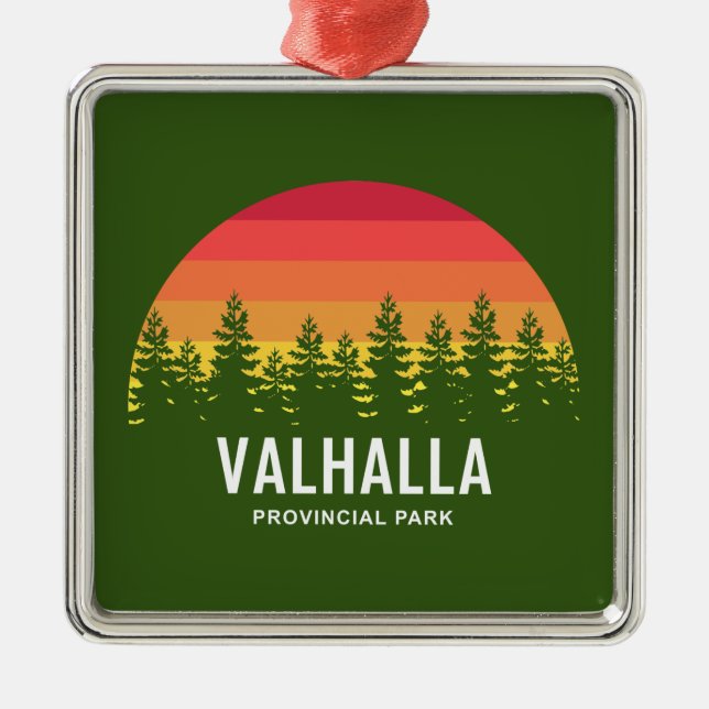 Valhalla Provincial Park Metal Tree Decoration (Front)