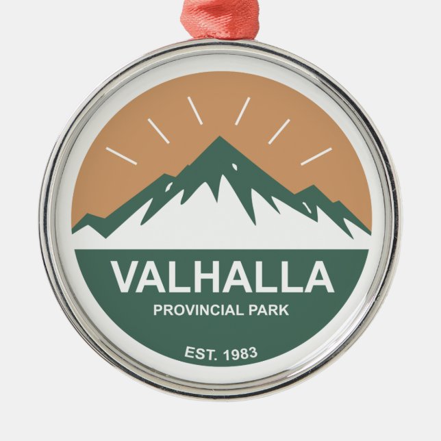 Valhalla Provincial Park Metal Tree Decoration (Front)