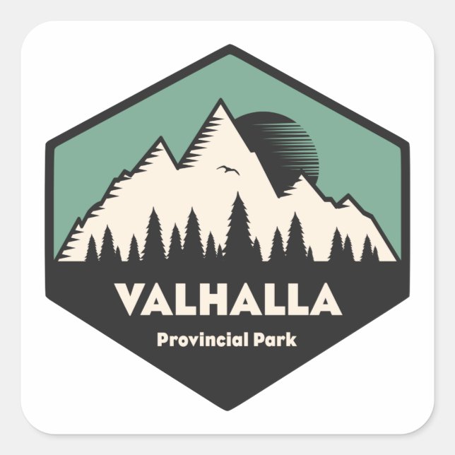 Valhalla Provincial Park Square Sticker (Front)