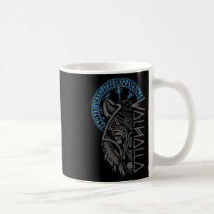Valhalla Wolf Mask Odin Runes Norse Comp Viking  Coffee Mug