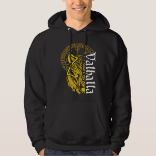 Valhalla Wolf Mask Odin Runes Norse Compass Viking Hoodie