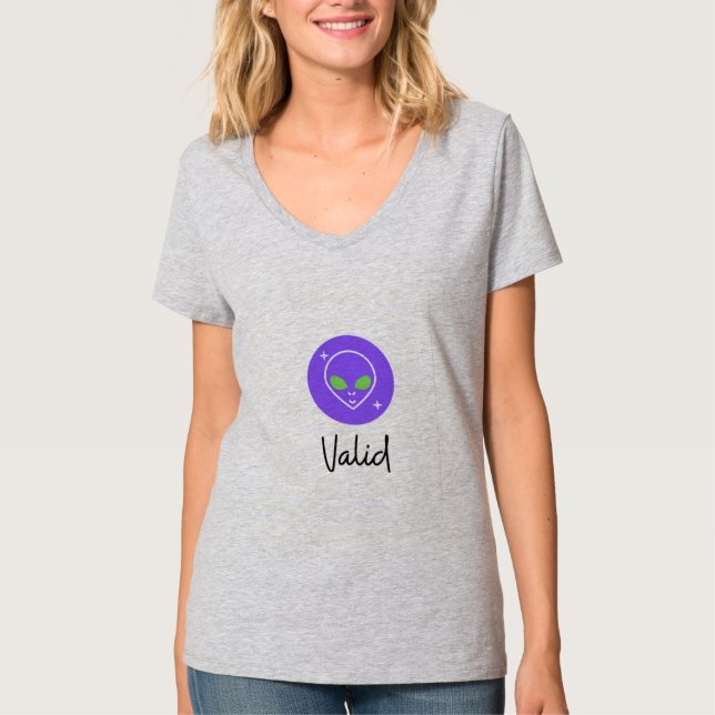 Valid Alien Design T-Shirt (Front)