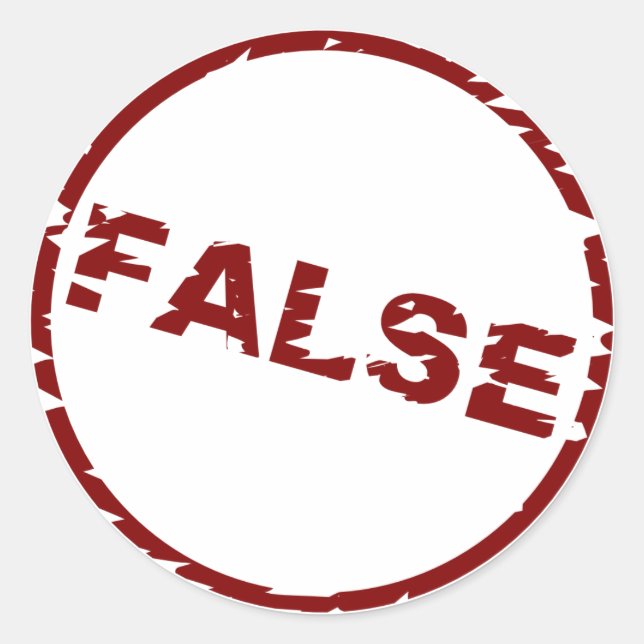 Validation Icon - FALSE - Sticker (Front)