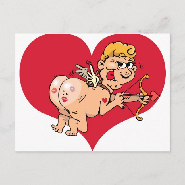 Valintine cupid postcard (Front)