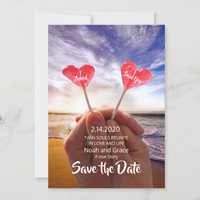 Valintine Twin Flame Save the Dates Save The Date (Front)