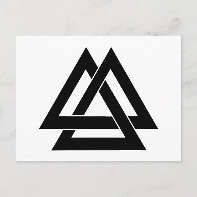 Valknut - Black Postcard (Front)