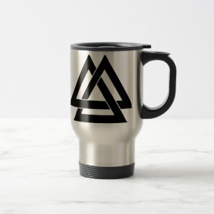 Valknut - Black Travel Mug