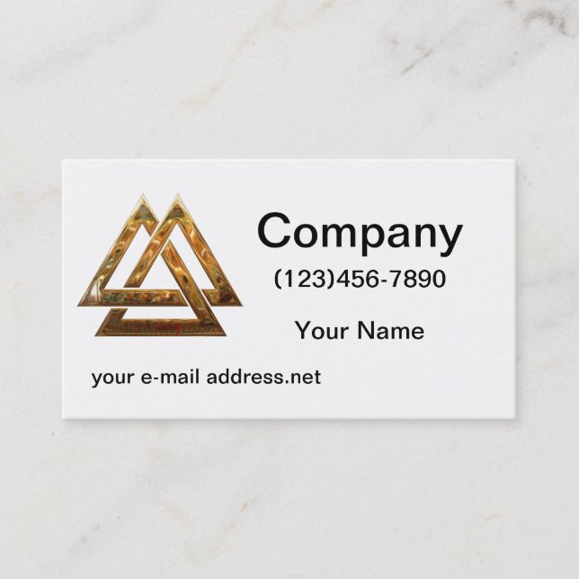 Valknut - gold business card (Front)