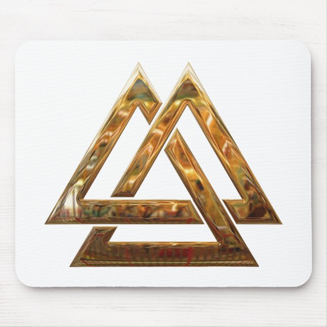 Valknut - Gold Mouse Mat (Front)