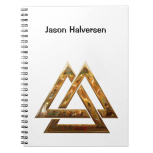 Valknut - gold notebook
