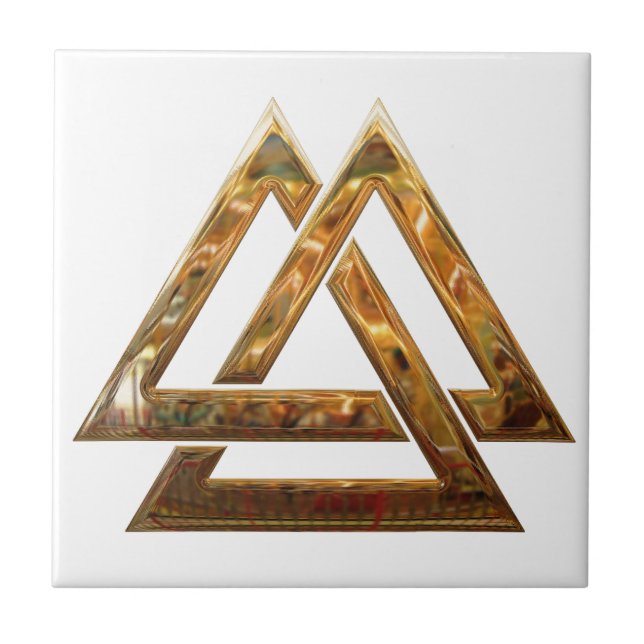 Valknut - gold tile (Front)
