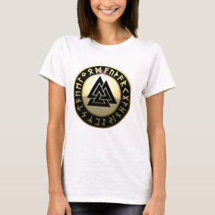 Valknut Rune Shield T-Shirt
